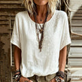 Casual T-Shirt Med Blommigt Tryck