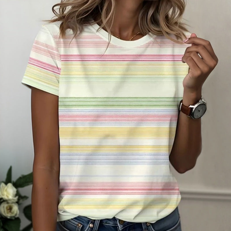 Casual Randig T-Shirt