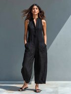Ärmlös sommarjumpsuit