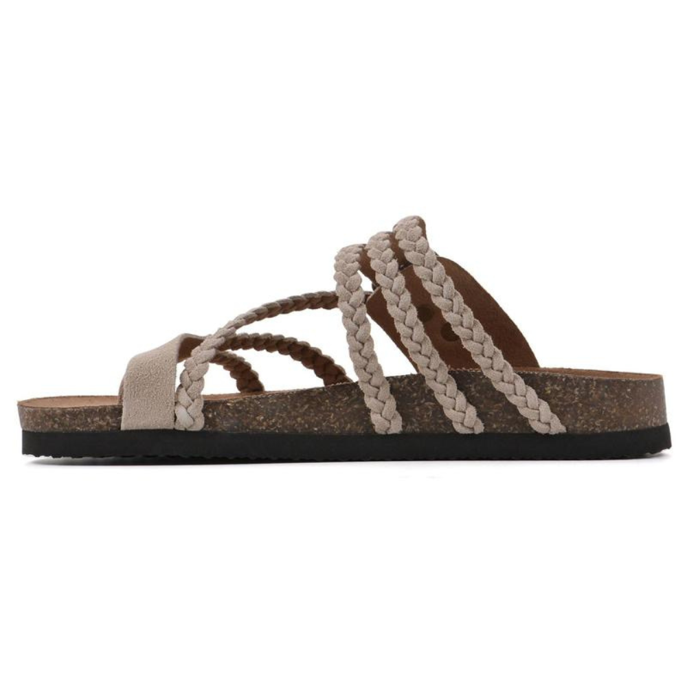 Sandaler av flätad kork
