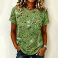 Vintage T-Shirt Med Blommigt Tryck