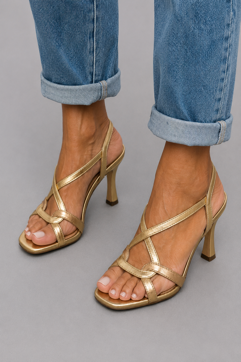 Cassie | Sandaler med klack Golden Summer Charm