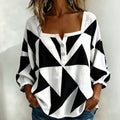 Avslappnad Geometrisk Blus