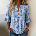 Vintageblus Med Blommönster