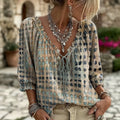 Vintage Avslappnad Blus
