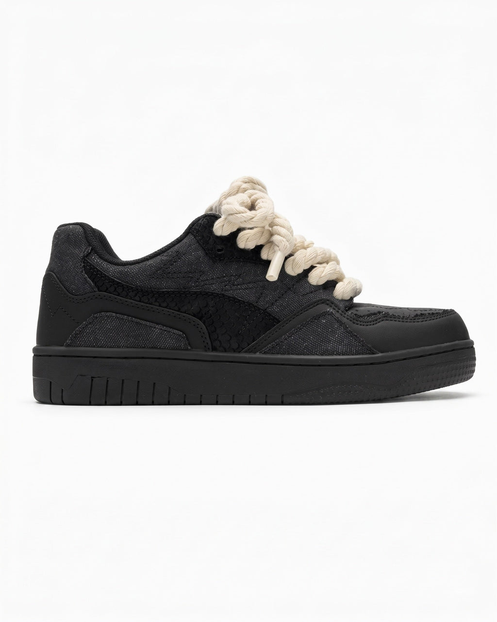 Marcos texturerade sneakers – Svarta
