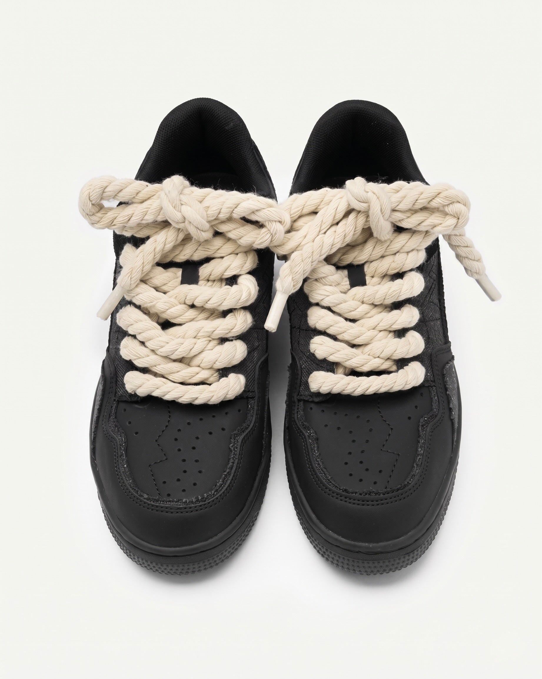 Marcos texturerade sneakers – Svarta