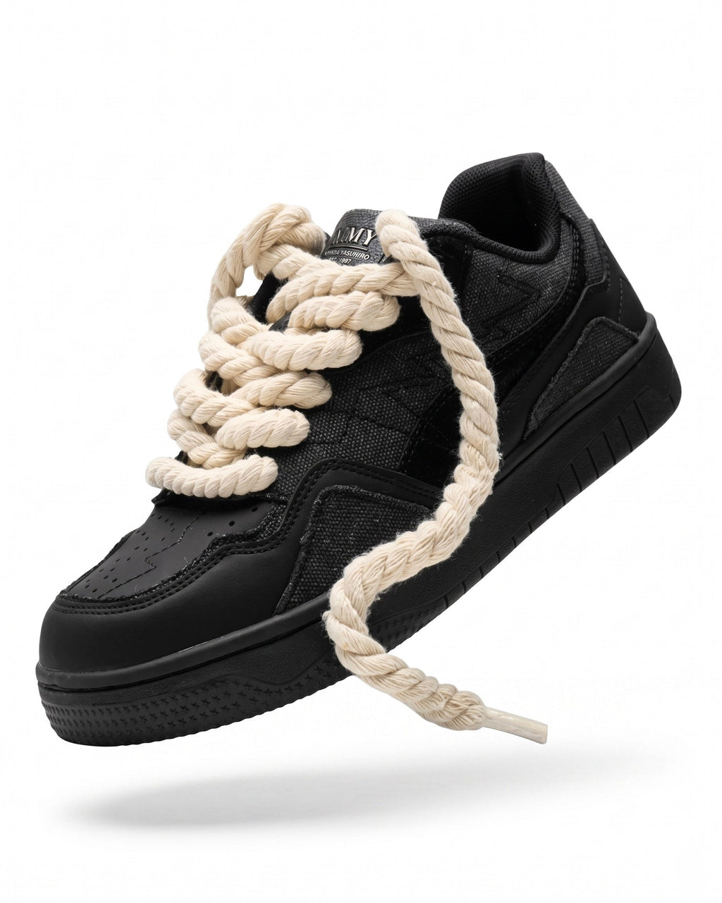 Marcos texturerade sneakers – Svarta