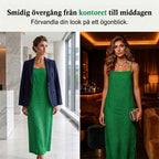 📢📢 40 % RABATT!! ⏰ Avslappnad enfärgad nattlinne-klänning för dam