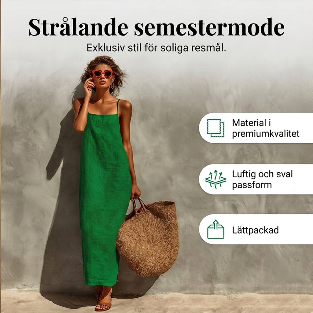 📢📢 40 % RABATT!! ⏰ Avslappnad enfärgad nattlinne-klänning för dam
