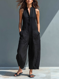 Ärmlös sommarjumpsuit